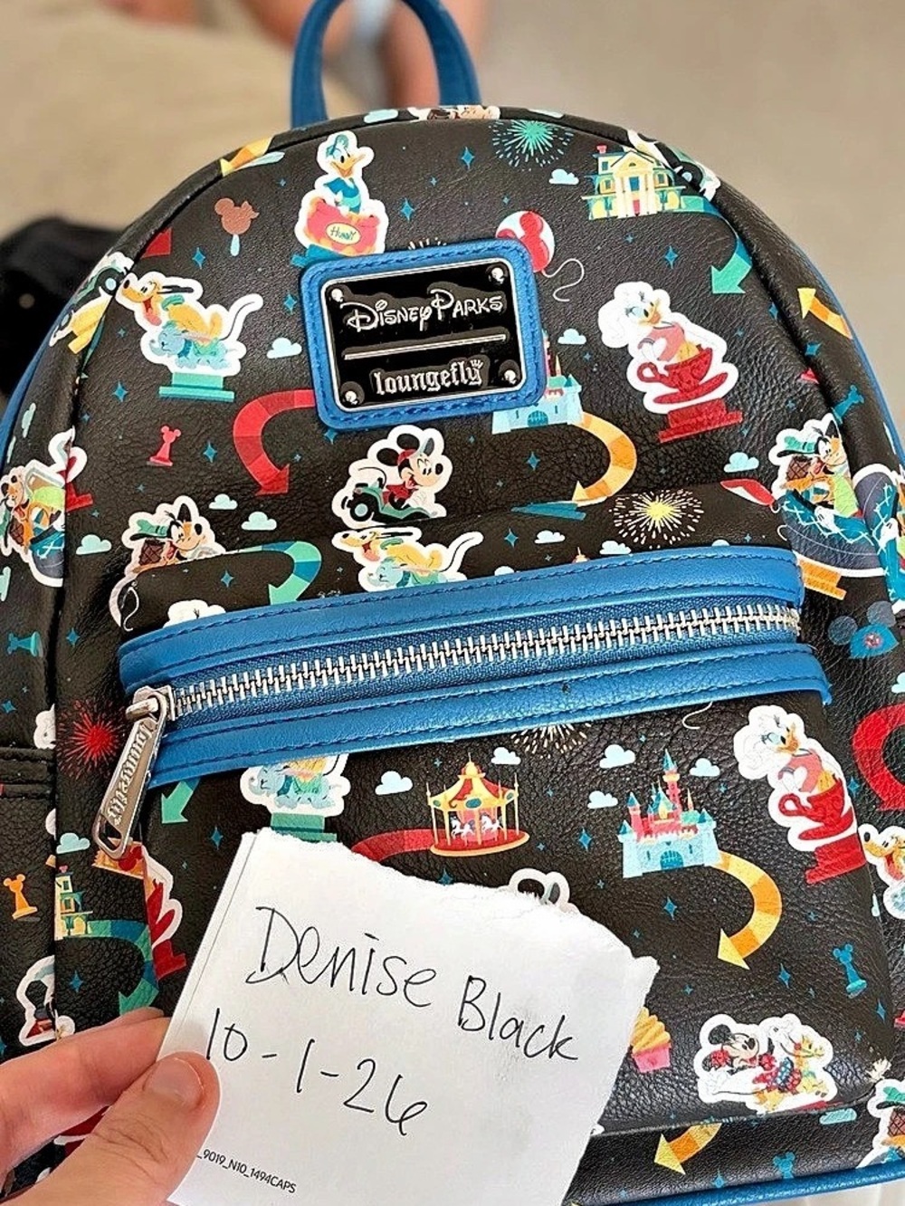 Disney Parks Backpack Black & Blue